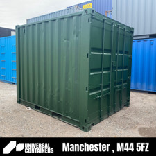 10ft Shipping Container Green Steel Storage Unit Secure Site Box Wind Watertight