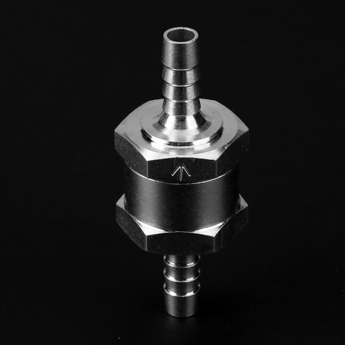 2XAluminum Alloy Fuel Non Return Check Valve One Way Petrol Diesel 10mm FR - Afbeelding 8 van 12