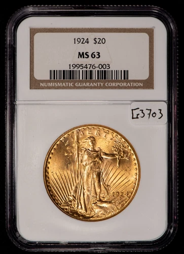 1924 G$20 Saint-Gaudens Gold Double Eagle - NGC MS 63 - SKU-G3703