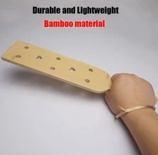 Binding Bamboo Wooden Whip Paddle With Airflow Holes Flogger Handle For Couples
