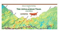 2025 Ed. 10' Appalachian Trail topographic map built w/archival canvas and Inks.