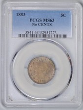 Liberty Nickel, 1883 No CENTS MS - PCGS Auction Prices
