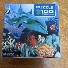 EuroGraphics Dolphin Coral 100 Piece Jigsaw Puzzle 8104-0627 Interlocking