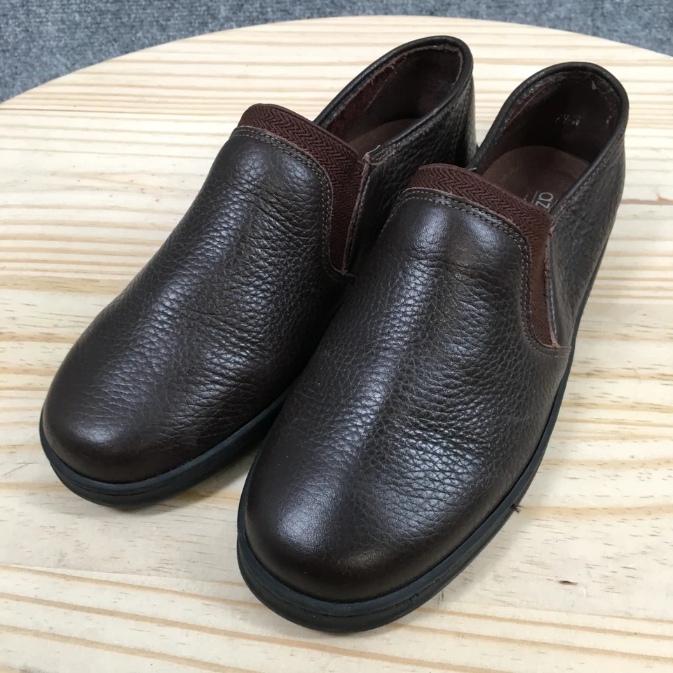 Azaleia Zapatos Mujer 7.5 Anchos Sin Cordones Mocasines Cuero Marrón Informal Punta Redonda Foto 3 de 4