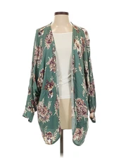 I. Joah Women Green Kimono S
