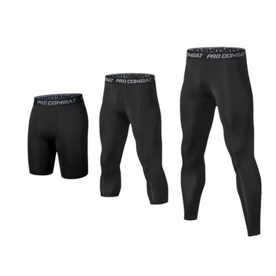 Mens Compression Leggings Athletic Workout Running Sports Baselayer Short