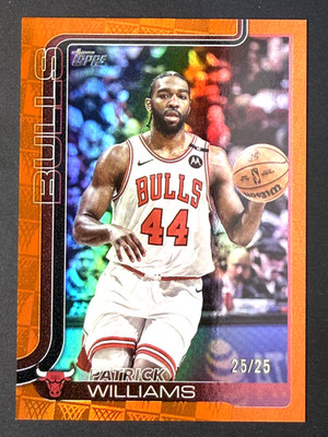 PATRICK WILLIAMS 2025-26 Topps Orange Holo Foil Season Tip-Off #/25 BULLS