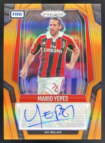 2025-26 Panini Prizm FIFA Signatures Orange Prizms #S-MY Mario Yepes Auto /99