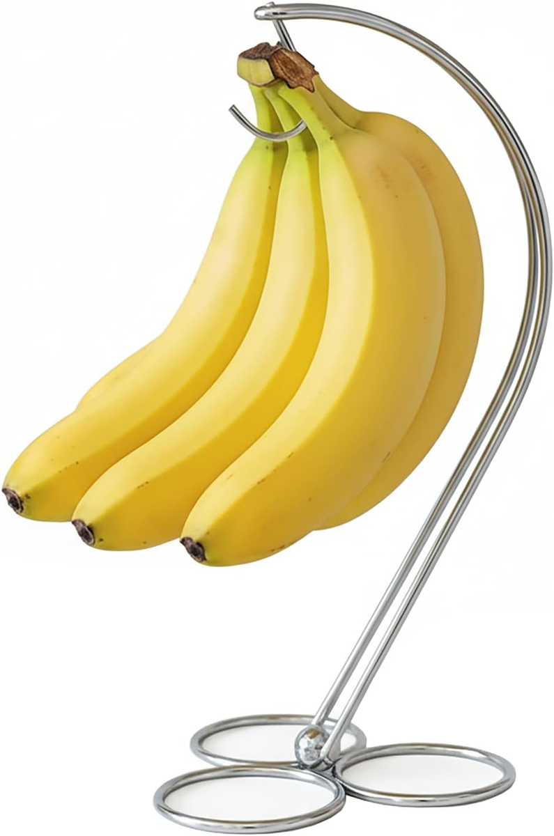 BNYD Banana Holder Stand for Kitchen Counter, Chrome Banana Hanger