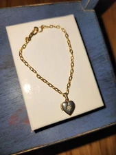 American Girl Doll Marie Grace Gold Necklace Meet Accessories Heart Locket New