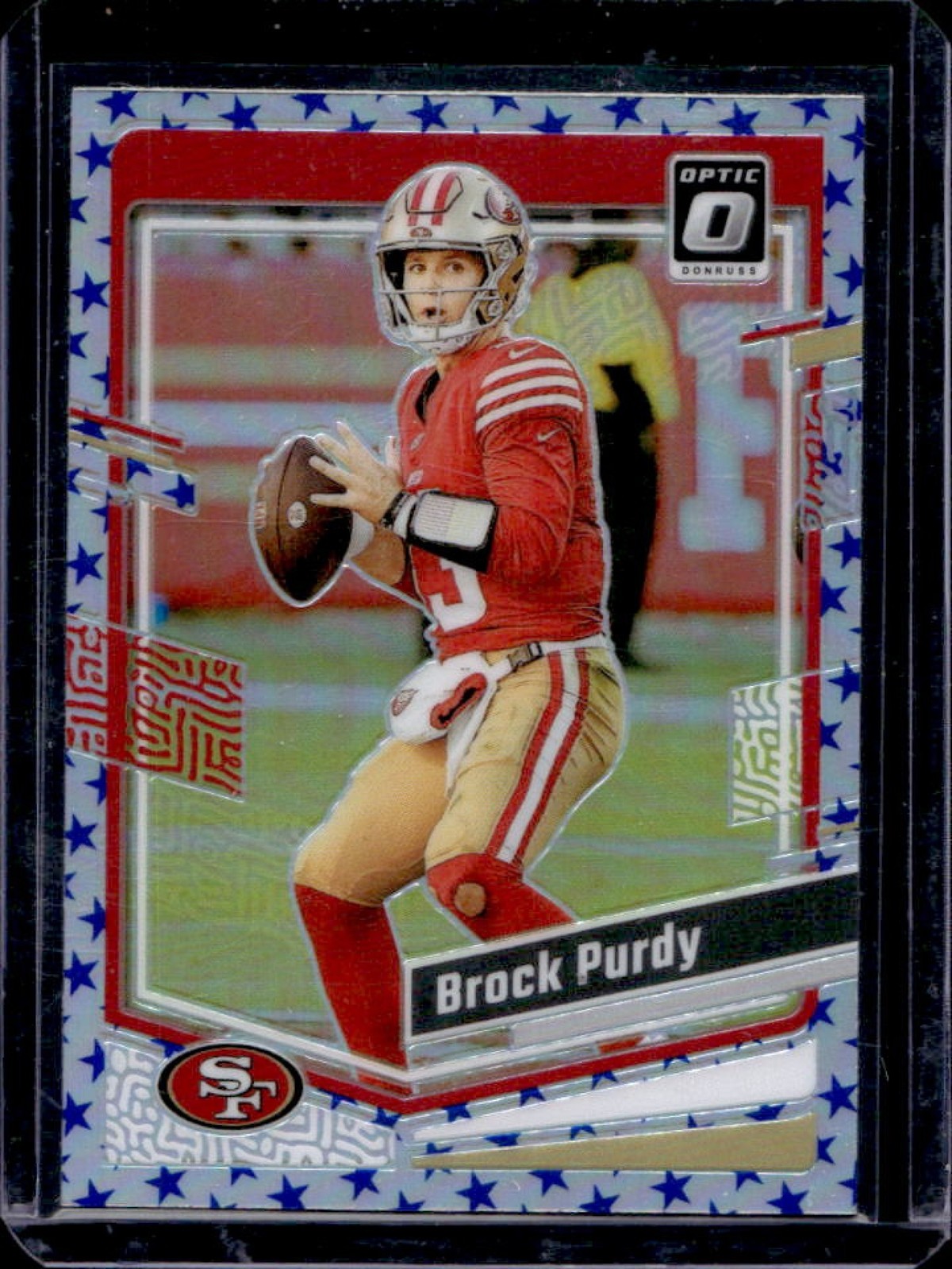 2023 Donruss Optic Brock Purdy Blue Stars Prizm #168 49ers