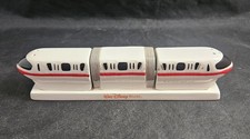 Rare NEVER USED Walt Disney World Monorail Salt & Pepper Set 3 Pieces