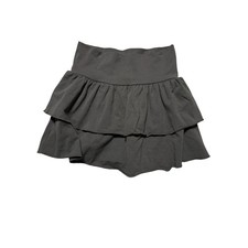 NWT H M 8/10 Girl Gray Tiered Skirt Stretch Causal