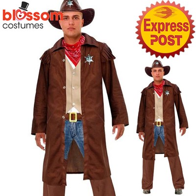 CA1663 Mens Western Sheriff Wandering Gunman Wild West Western
