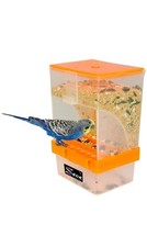 Plastic And Wood Bird Feeder for Cage  Garden  Hanging or Cage Mount 