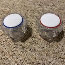 Acrylic Plastic Tap Head Replacement Kit Bathroom Kitchen Hot Cold Pair