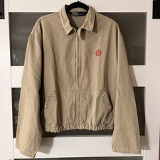 Vintage 90s Polo Ralph Lauren Jacket Mens L Beige Harrington Bomber