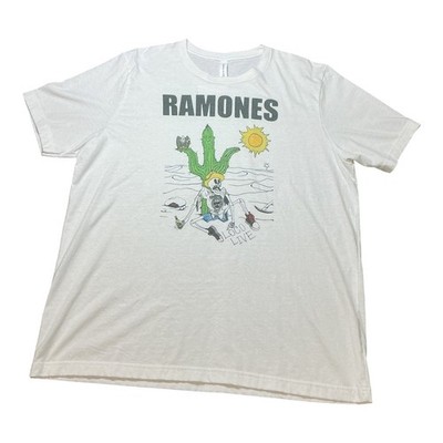 Ramones Loco Live Graphic T-Shirt White Bella Canvas Punk Rock Band Tee XL