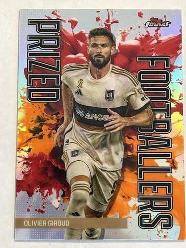 2024 Topps Finest MLS Olivier Giroud ORANGE RED Prized Footballers Fusion LAFC