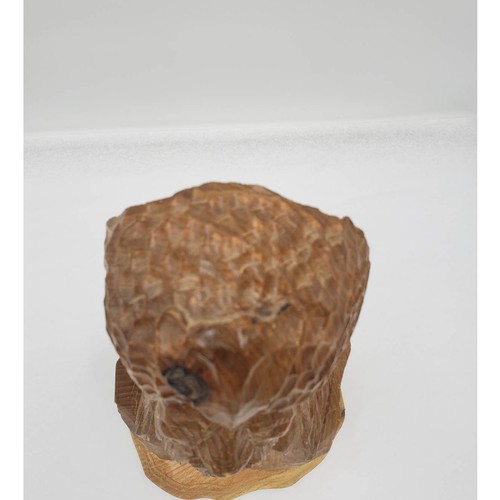 Escultura busto barbudo hombre trampero tallado en madera de colección 13" de alto - Imagen 14 de 14