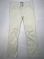 Prana Halle Hiking Outdoor Roll Up Snap Beige Pants - Women Size 8