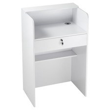 Uimoso Reception Desk 23.6-inch Compact Rectangular Counter with Storage Drawer