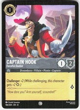 Captain Hook Forceful Duelist 186/204 Reign of Jafar Disney Lorcana