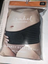 NWT Isabel Maternity Black Pregnancy Support Belt Size L/XL