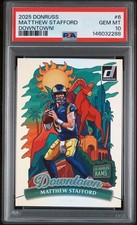 2025 Donruss Matthew Stafford Downtown PSA 10 GEM MINT CASE HIT  - MVP YEAR
