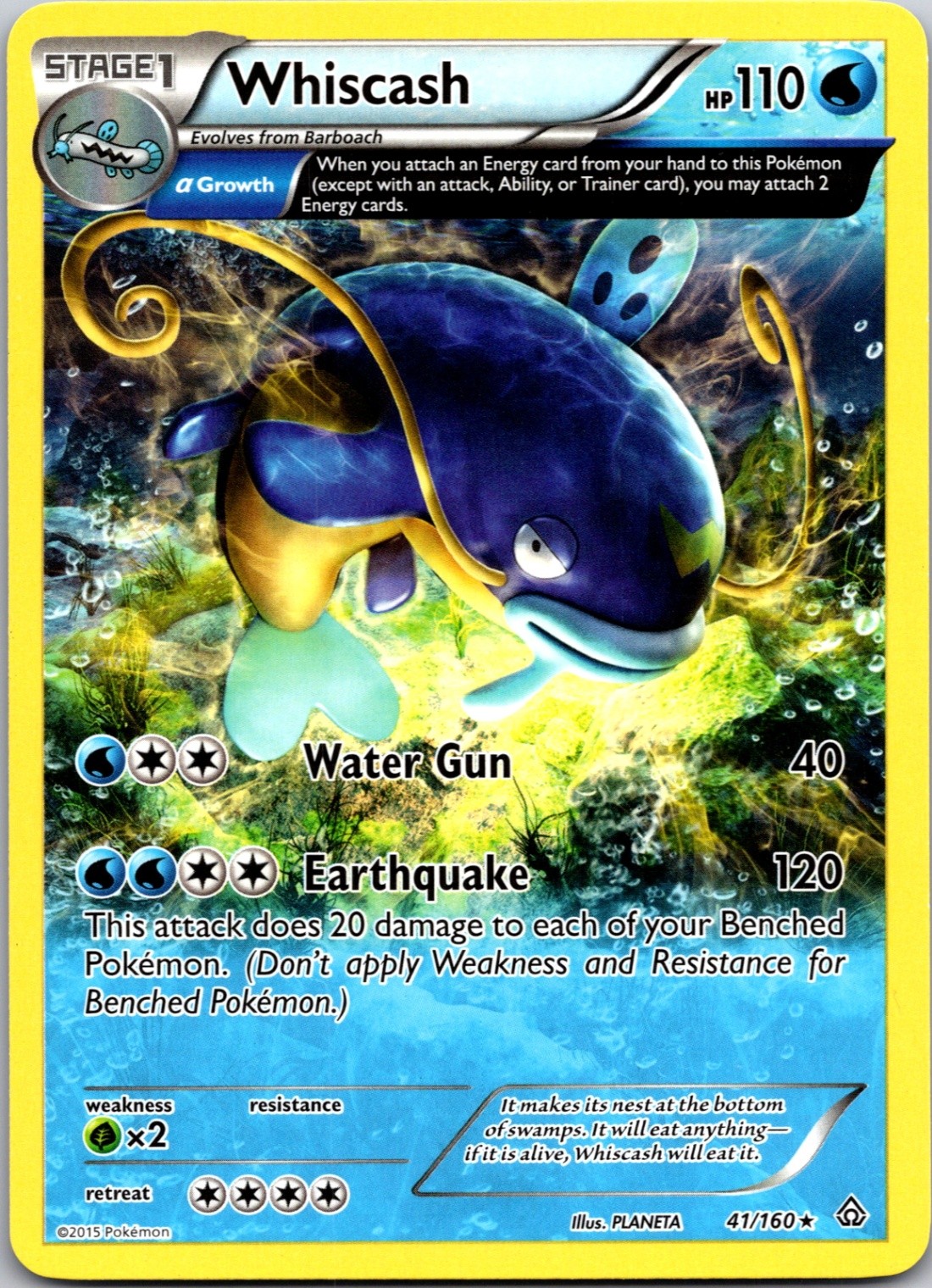 Whiscash (Alpha) Normal Rare XY - Primal Clash 41/160 LP