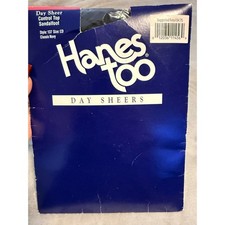 Vintage Hanes Too Day Sheer Control Top Pantyhose Size CD Navy