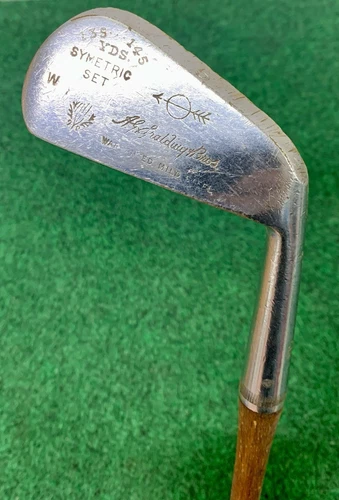 A.G. Spalding & Bros. Symmetric Set Antique Hickory Shaft 5 Golf Iron RH 35.5”