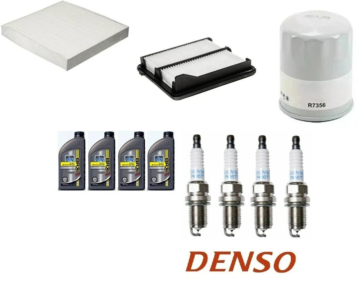 DENSO Plugs Tune Up Kit w/ 4QTS. 0w-20 Oil for 2006-2011 Honda Civic Hybrid 1.3L