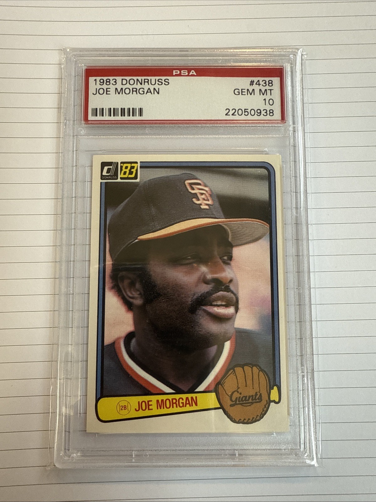 1983 DONRUSS #438 JOE MORGAN PSA 10