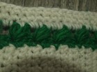 St. Patrick's Day Green/White Unisex  Hand Crochet Scarf Mantel Taiwan 7" x 72" — photo 6
