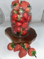 Faux Strawberries Fake Fruit Decor Staging Prop Lot