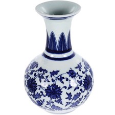 Floral Vase Desktop Flower Chinese for Decor Style Ceramic
