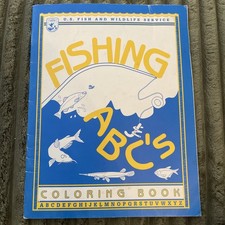 Vintage 1994 Fishing ABC s Coloring Book U.S....