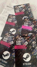 Steam Gift Card $30 Steam Wallet Free Expedited Shipping Gaming