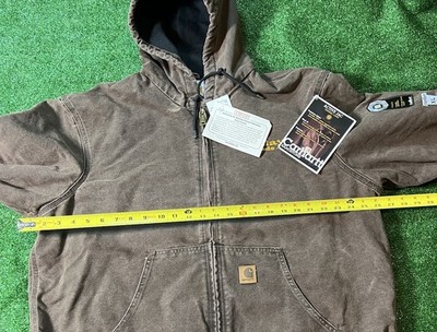 Vintage Carhartt Thermal-Lined Hooded Jacket J25 CHT Men's XL NWT