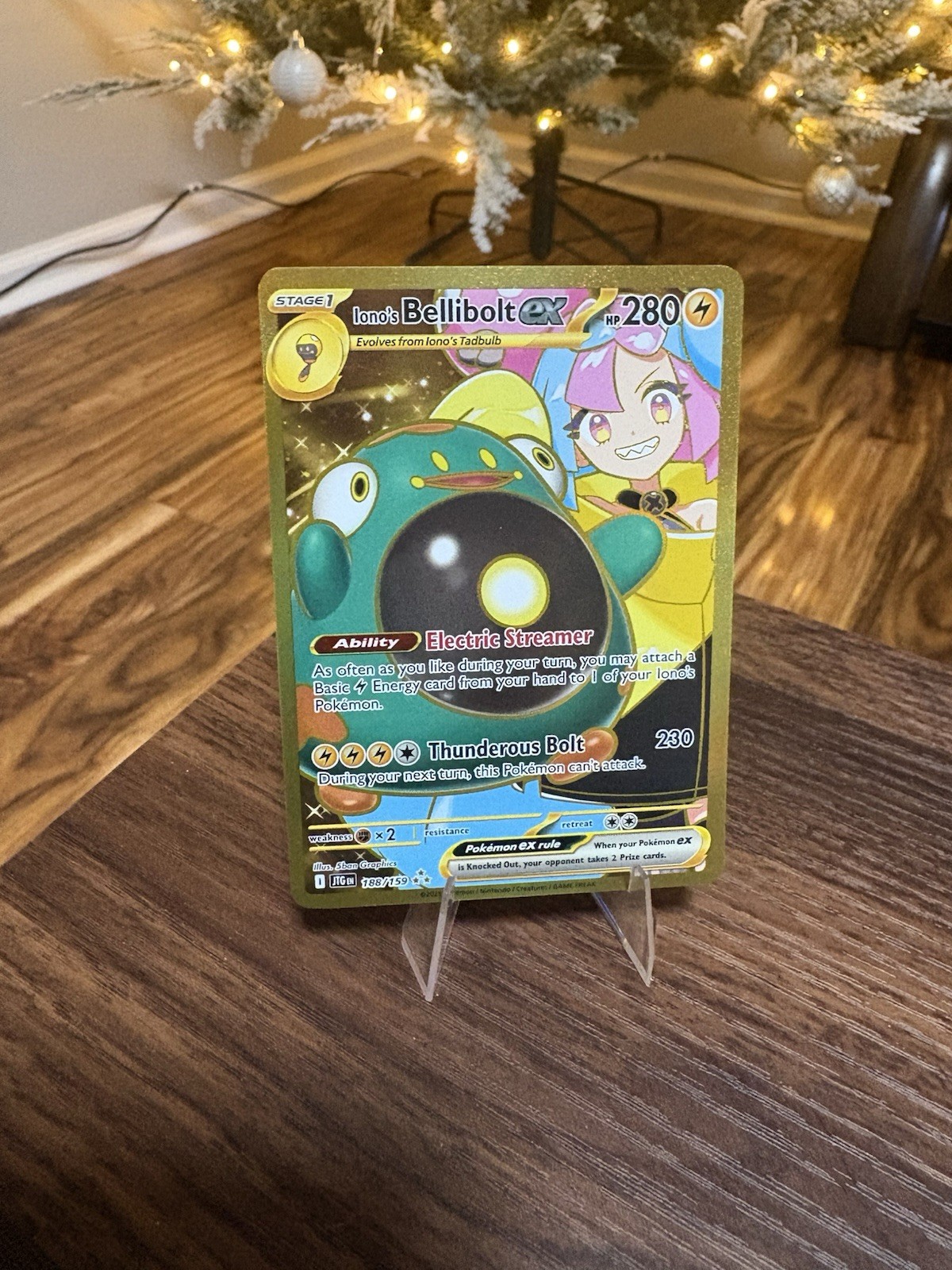 ✨Pokémon TCG Iono's Bellibolt EX Holo Card 188/159 Sv09: Journey Together NM ✨