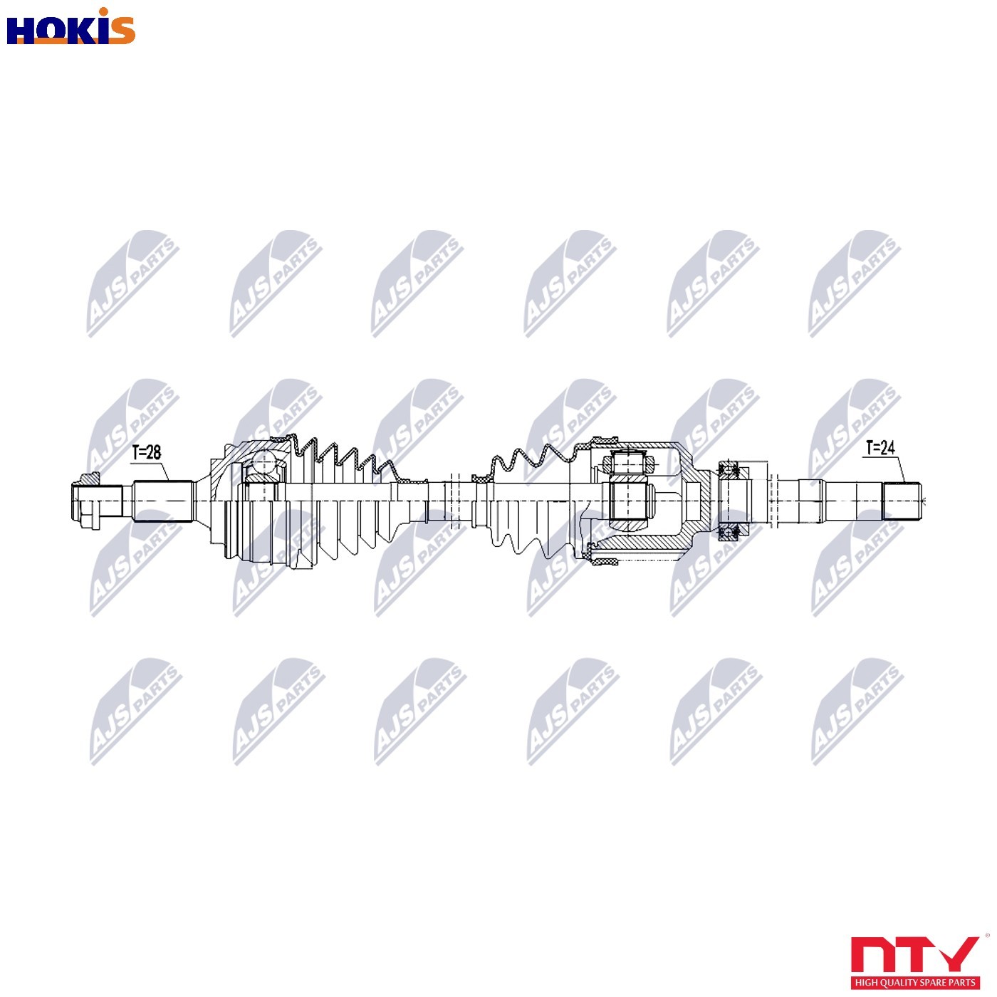DRIVE SHAFT NPW-CT-147 FOR PEUGEOT 3008/II/SUV 5008 CITROËN C4/SPACETOURER 1.2L