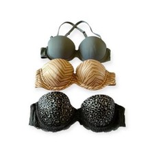 Vintage Victorias Secret Pink Bras Strapless Patterned Cute Chic Y2K