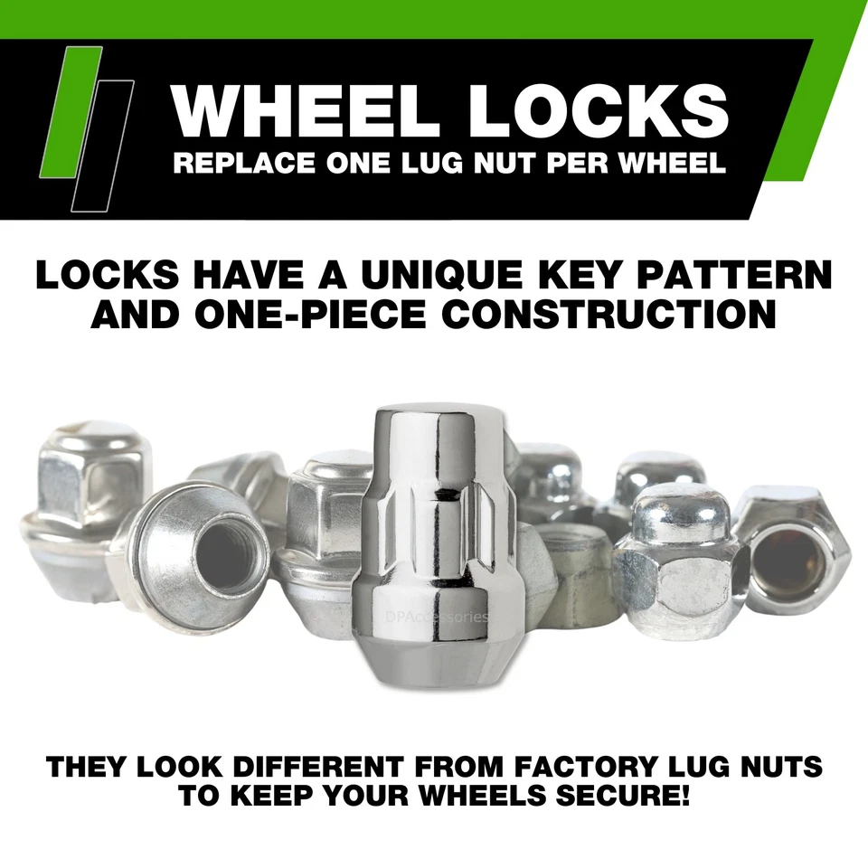Chrome Wheel Locks compatible with 1996-1997 Infiniti I30 | Factory Rims - Image 4 of 4