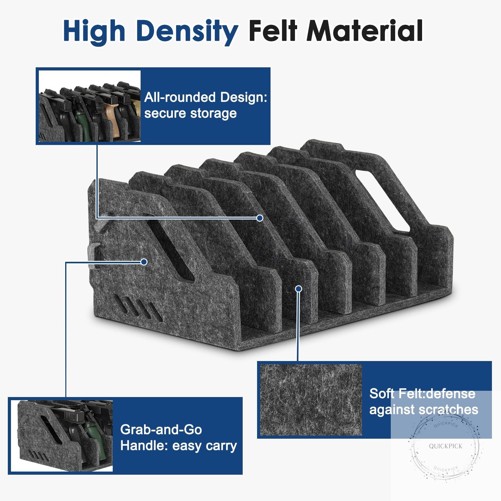 Pistol Rack for Gun Safe, Handgun Rack Pistol Stand Holder Gun Storage Organizer