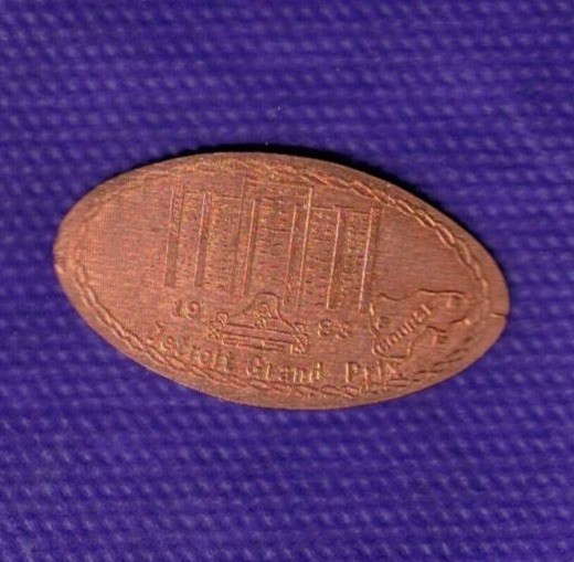 1983 DETROIT GRAND PRIX Elongated Copper Penny