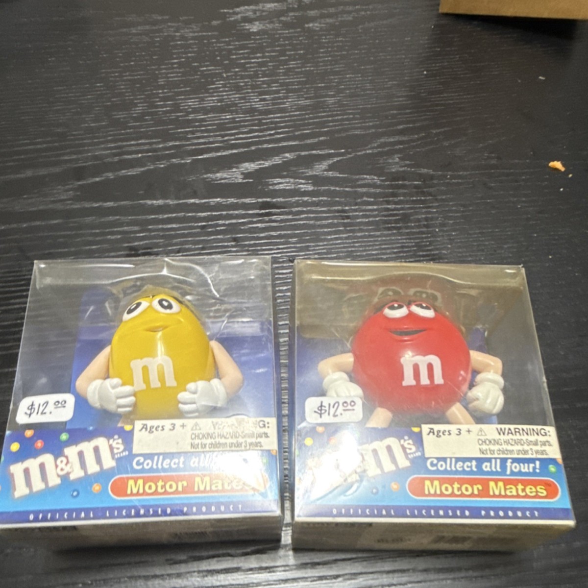 M&M's Collectible Figures Motor Mates Red & Yellow Candy & Nuts
