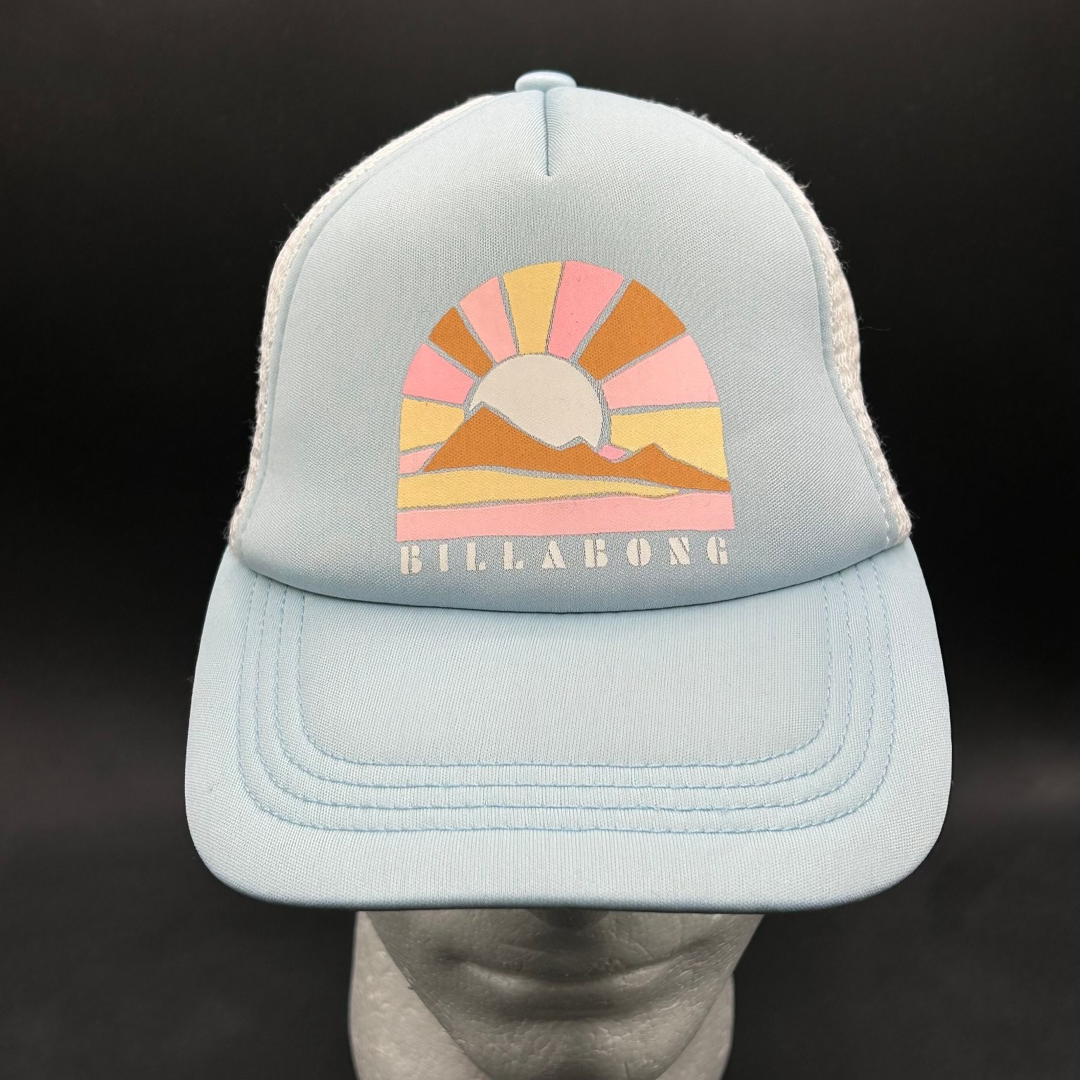 Trucker Mesh Snapback Kid's Blue Pink Sunset Graphic
