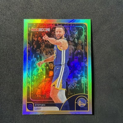 2025-26 NBA Hoops Stephen Curry #141 RAINBOW Gold & Green Holo Foil /199