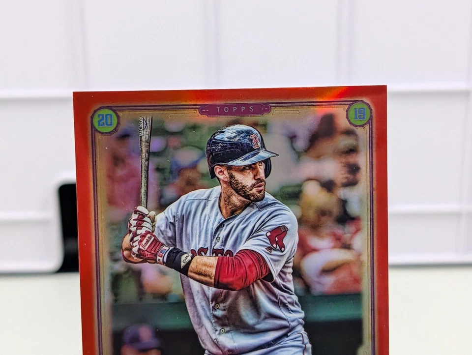 2019 Topps Gypsy Queen Chrome Red Refractor #122 JD Martinez 1/5 Bookend SSP - Image 3 of 4